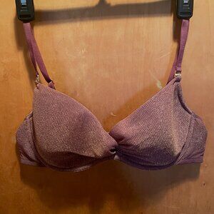 36D Adore Me Mauve/Blush Glitter Bra